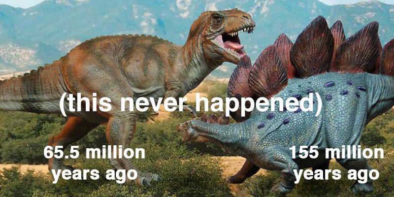 t rex stegosaurus